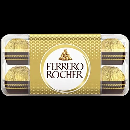 gift for partner: Ferrero Rocher, Exquisite Hazelnut And Milk Chocolate Premium Gift Box, 16 Pieces (200 Gram)