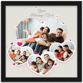 gift for partner: ArtX Valentine's Day Gift Customized Heart Collage Photo Frames for Wall, Personalised Photo Frame with Photo Upload for Bedroom, Living Room